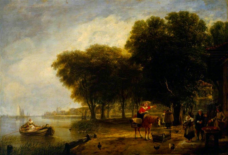 Augustus Wall Callcott (1779-1844) - Dutch Peasants Waiting the Return of the Passage Boat - N00347 - National Gallery