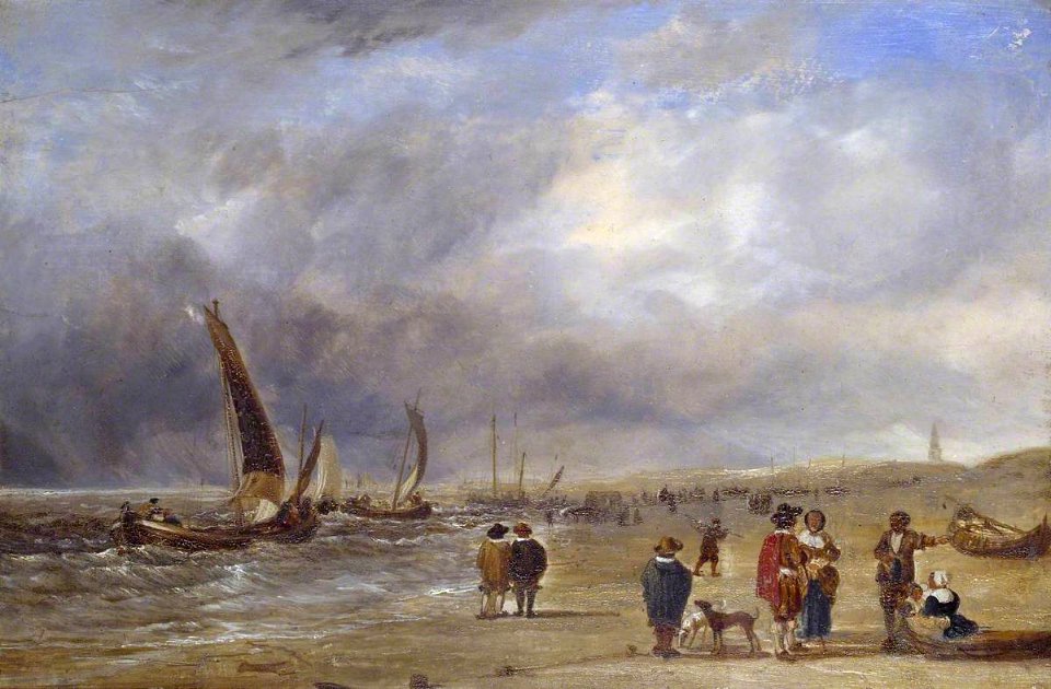 Augustus Wall Callcott (1779-1844) - The Shore at Scheveningen (after Willem van de Velde) - N00348 - National Gallery
