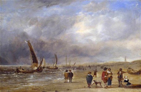 Augustus Wall Callcott (1779-1844) - The Shore at Scheveningen (after Willem van de Velde) - N00348 - National Gallery