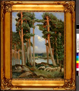 Aukusti Uotila - Lampaita hongikossa - A-2002-653 - Finnish National Gallery