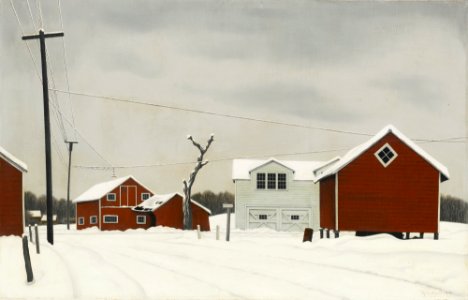 'Daylight at Russell's Corners' by George Copeland Ault. Free illustration for personal and commercial use.