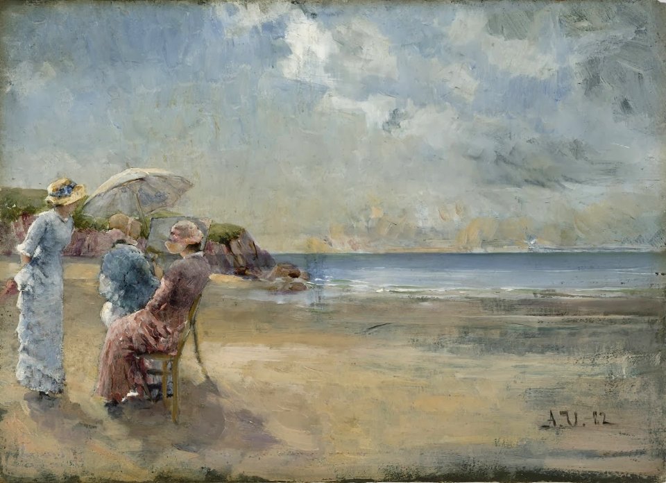 Aukusti Uotila - Amélie Lundahl Painting in Brittany
