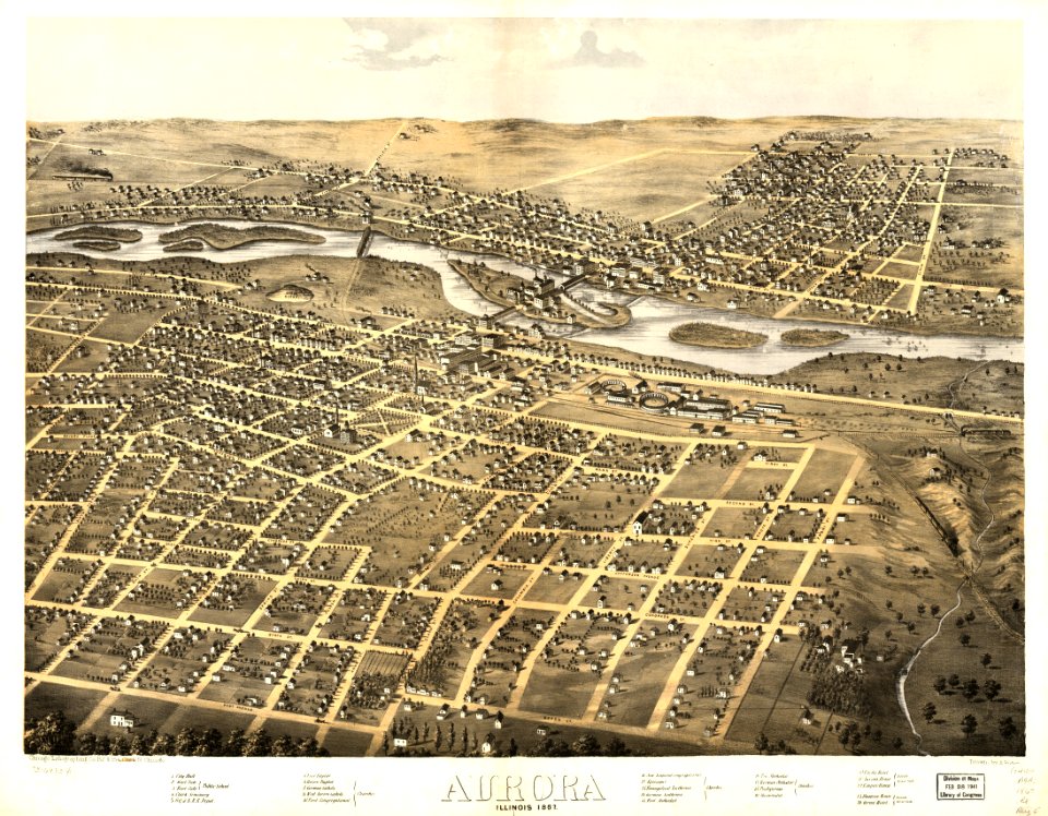 Aurora, Illinois 1867. LOC 73693341