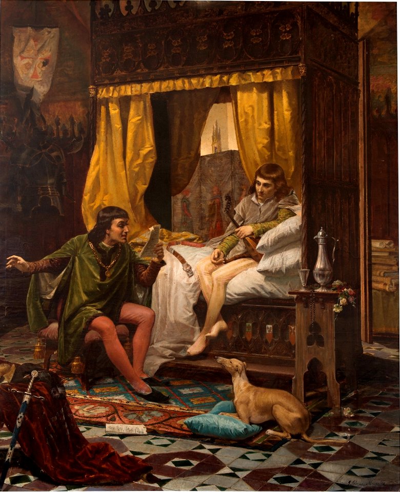 Ausias March leyendo sus trovas al Príncipe de Viana (Museo del Prado)