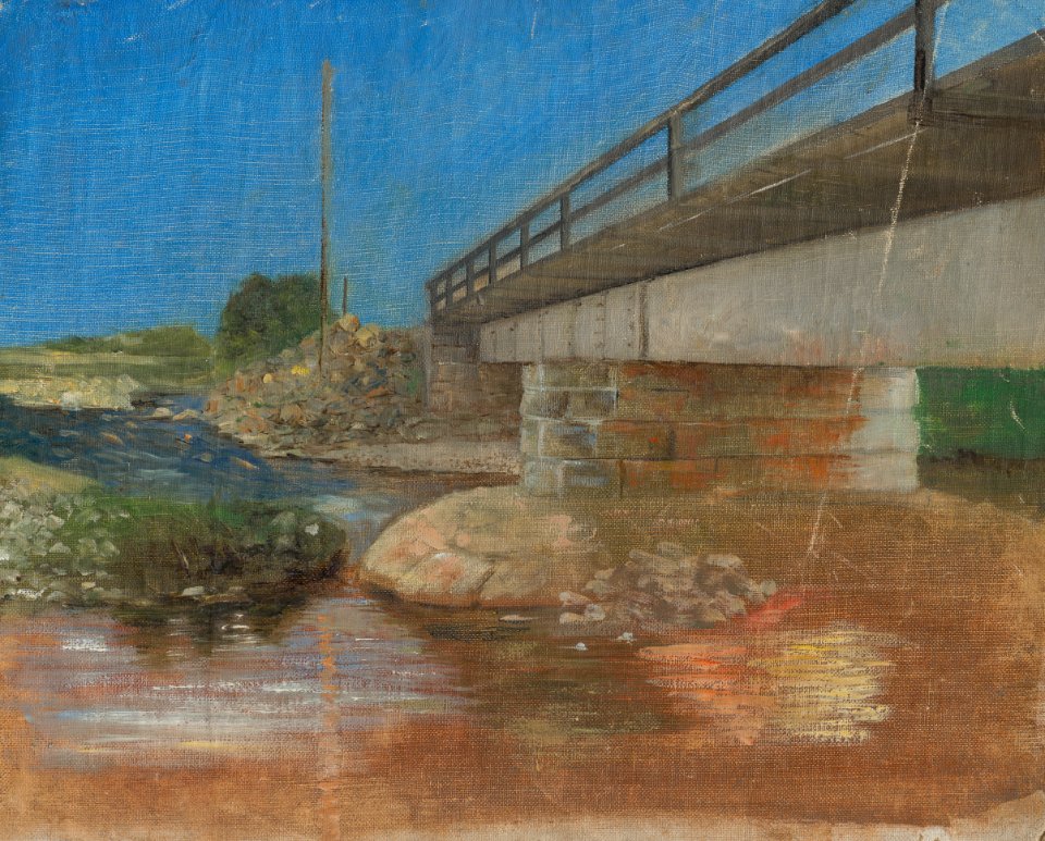 Aurel Ballo - Náčrt krajiny s mostom - O 425 - Slovak National Gallery