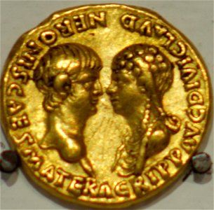 Aureus de Néron (Buste d'Agrippine et tête de Néron) - MBALyon 2019