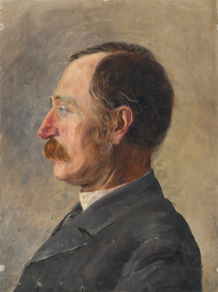 Aurel Ballo - Štúdia hlavy muža v profile - O 415 - Slovak National Gallery