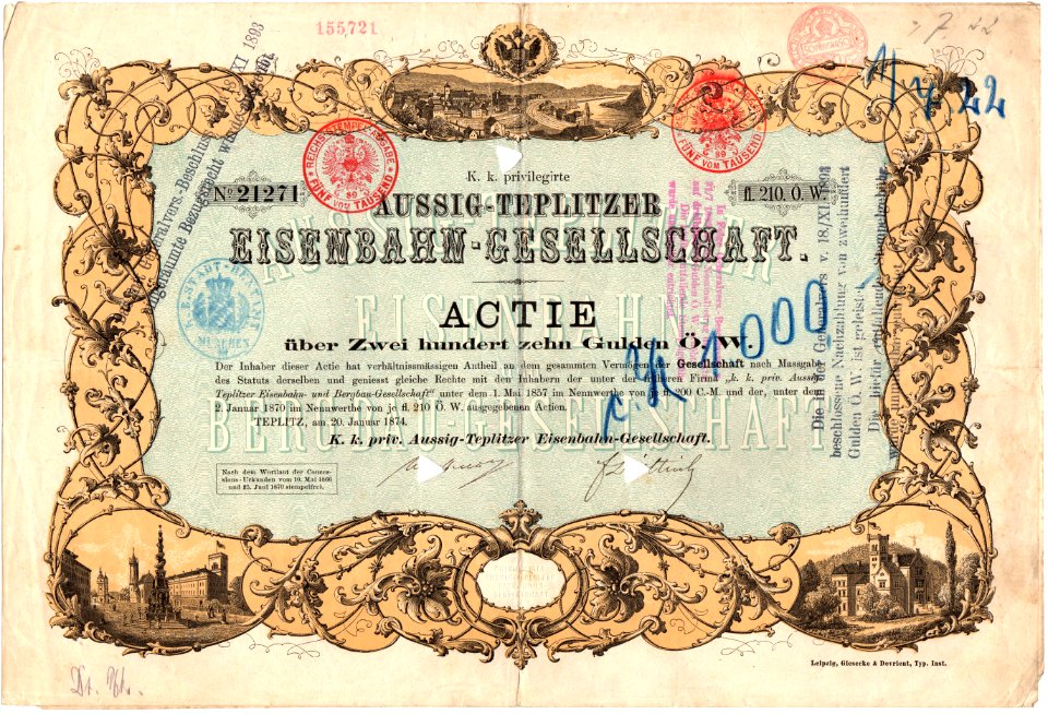 Aussig-Teplitzer Eisenbahn 1874