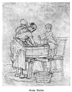 Aus Hendschel’s Skizzenbuch Kinder und Käuze grosse Wäsche dgE