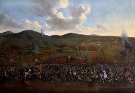 Austrian School (attributed to) - A Battle Scene and Siege, The Turks and Poles Fighting - 903822 - National Trust