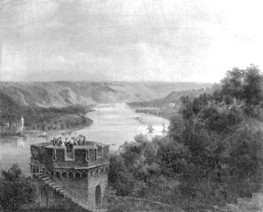 Aussicht aus Schloss Stolzenfels Rheinaufwärts-C173