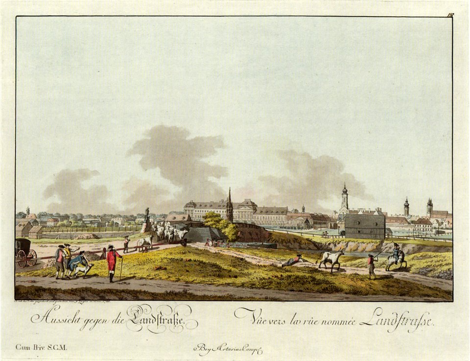 Aussicht gegen die Landstraße 1780