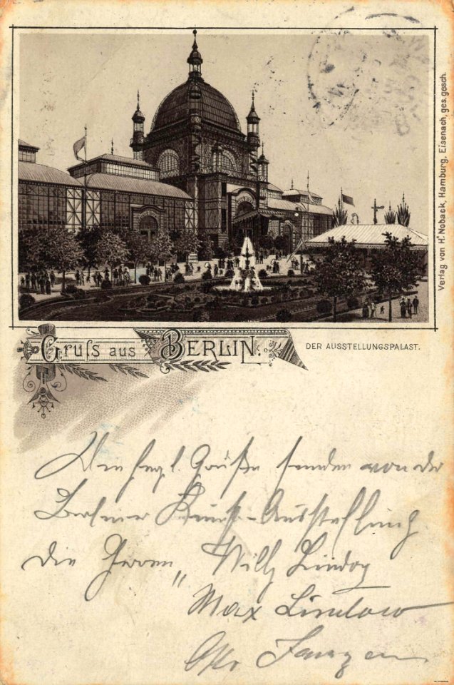 Ausstellungspalast in Berlin-Moabit 1898 Postkarte