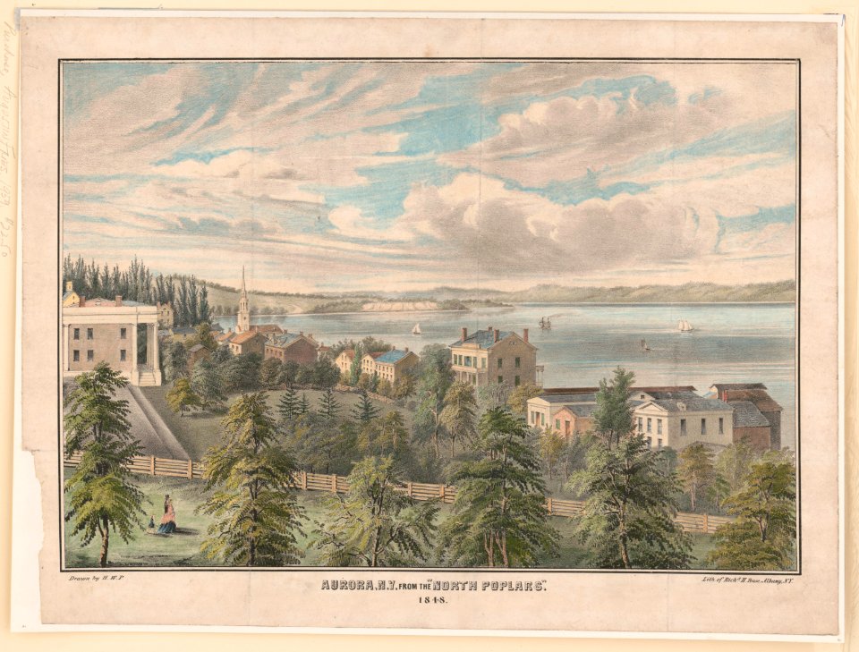 Aurora, N.Y. from the North Poplars - drawn by H.W.P. ; lith. of Richd. H. Pease, Albany, N.Y. LCCN94515817