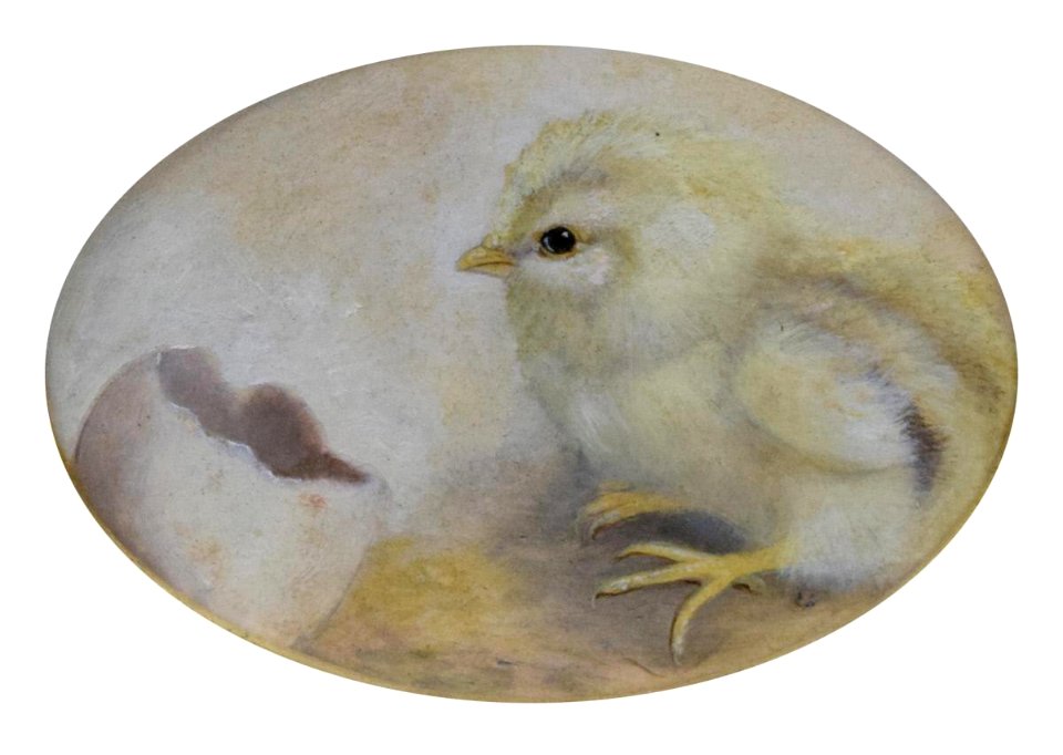 Ben Austrian - Chick with Egg Shell - 1974.17.1 - Reading Public Museum