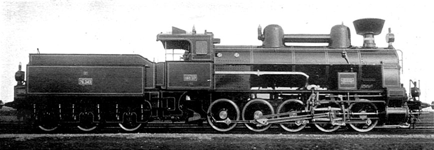 Austrian State railways Golsdorf compound 0-10-0 locomotive (Howden, Boys' Book of Locomotives, 1907)