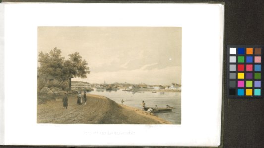 Aussicht von der Badeanstalt 1860 Höflinger