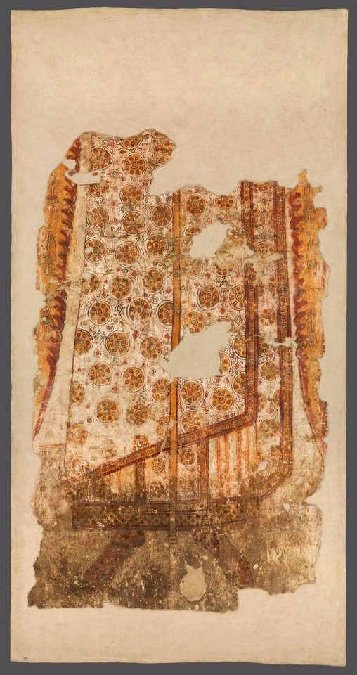 Autor nieznany, Archanioł (fragment postaci). Malowidło ścienne