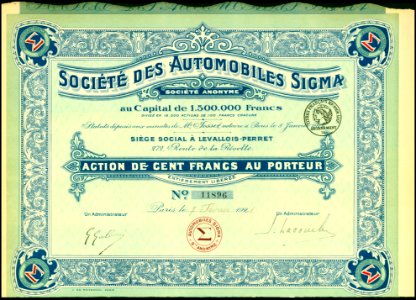 Automobiles Sigma 1921