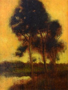 Ben Austrian - Landscape with Three Trees - 1974.15.1 - Reading Public Museum