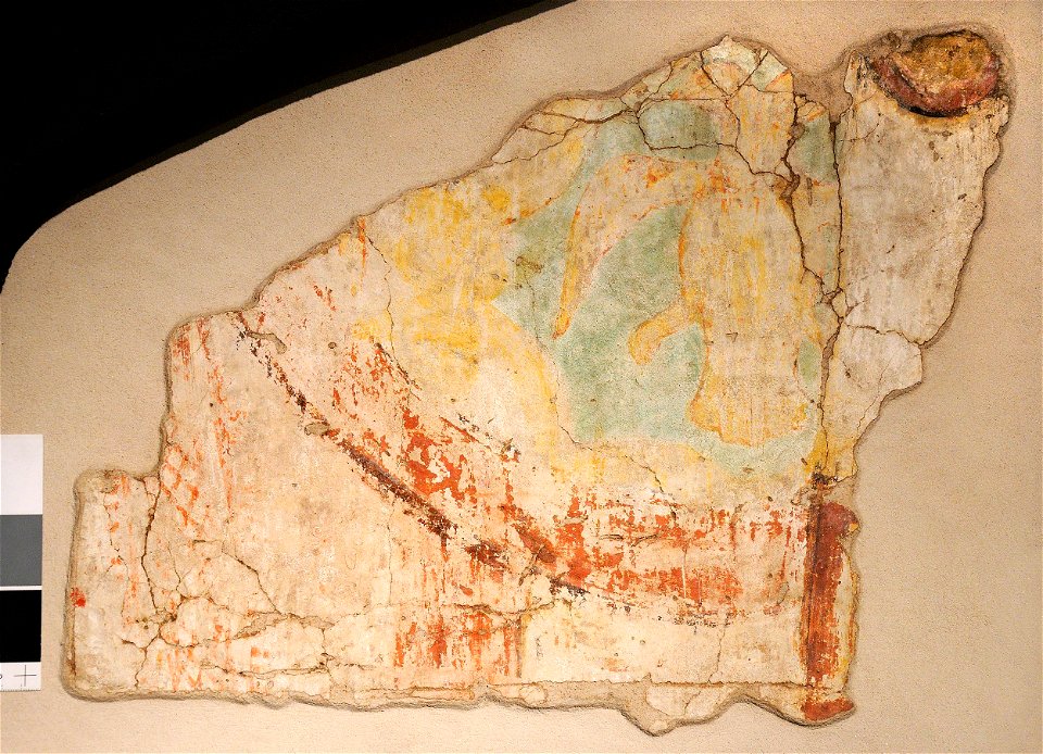 Autor nieznany, fragment szaty biskupa. Malowidło ścienne