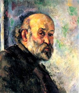 Autoportrait sur fond bleu, par Paul Cézanne, Yorck