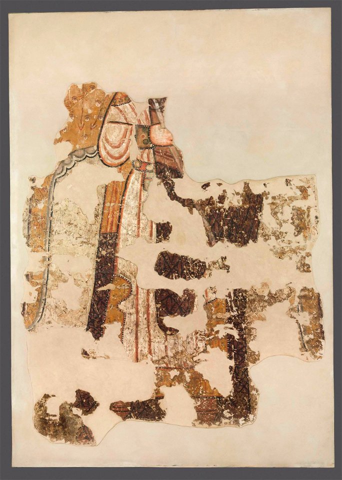 Autor nieznany, Archanioł Michał (fragment postaci). Malowidło ścienne