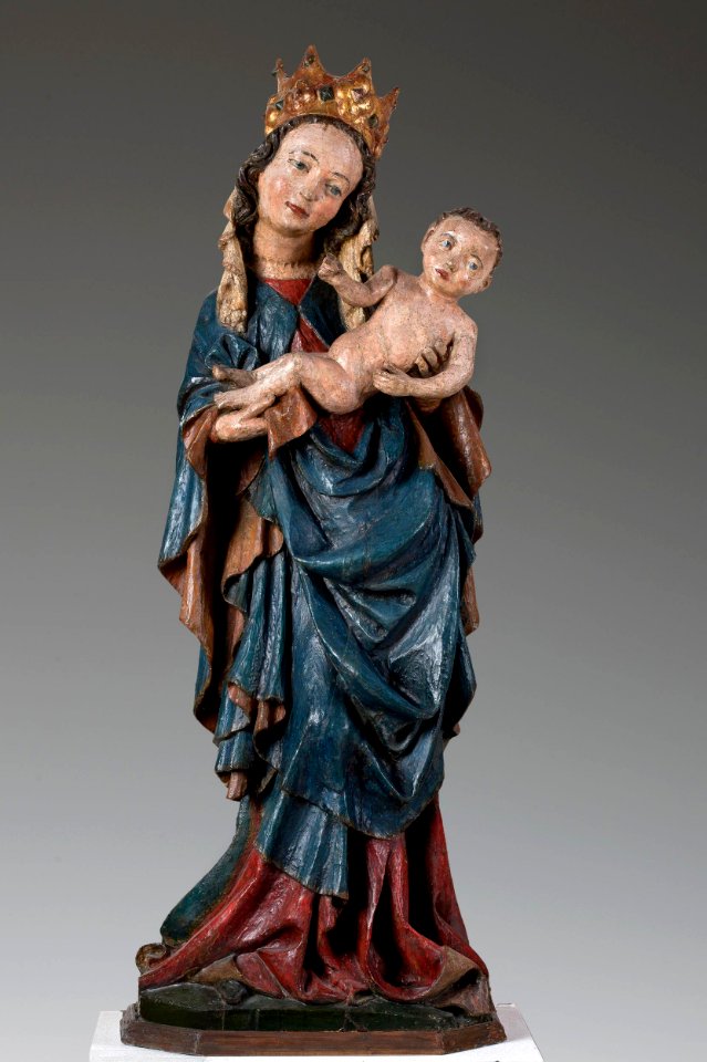 Autor nieznany (rzeźbiarz małopolski), Piękna Madonna z Kazimierza