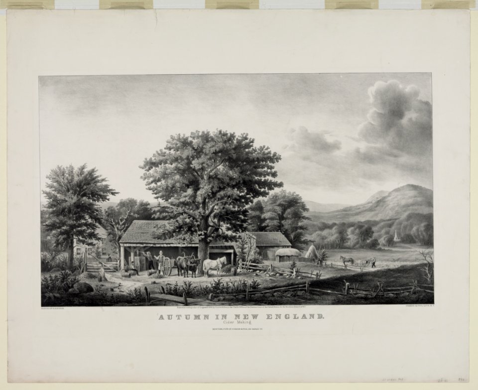 Autumn in New England- cider making - painted by G.B. Durrie ; Currier & Ives, lith. N.Y. LCCN90708857