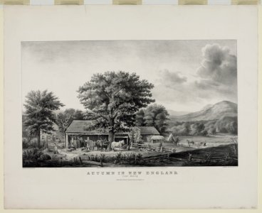 Autumn in New England- cider making - painted by G.B. Durrie ; Currier & Ives, lith. N.Y. LCCN90708857