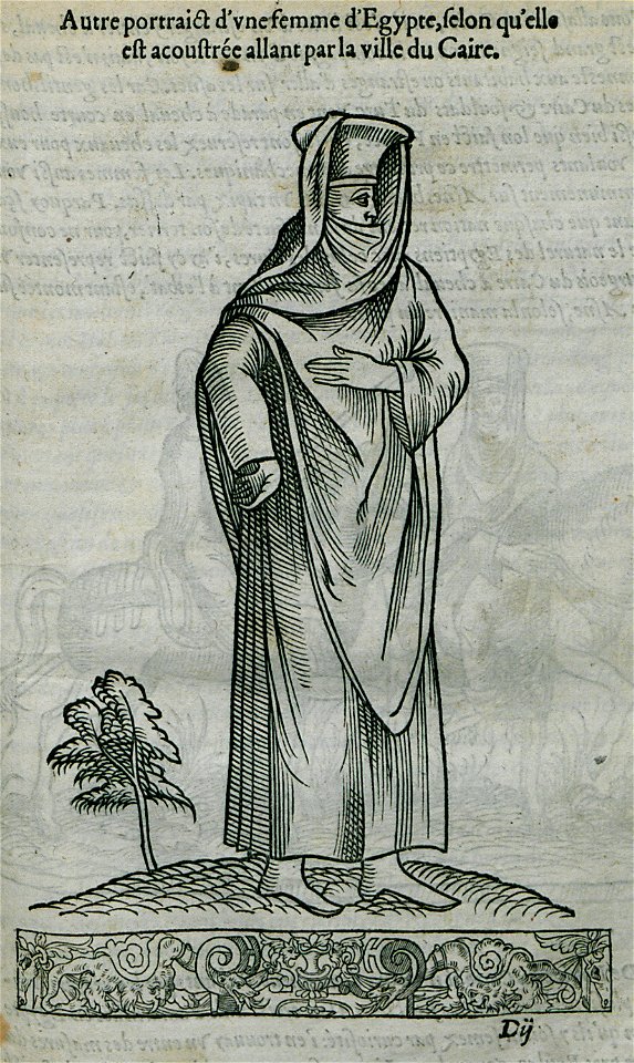 Autre portrait d'une femme d'Egypte, selon qu'elle est acoutrée allant par la ville du Caire - Belon Pierre - 1554