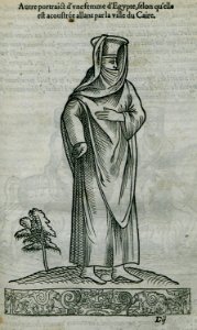 Autre portrait d'une femme d'Egypte, selon qu'elle est acoutrée allant par la ville du Caire - Belon Pierre - 1554