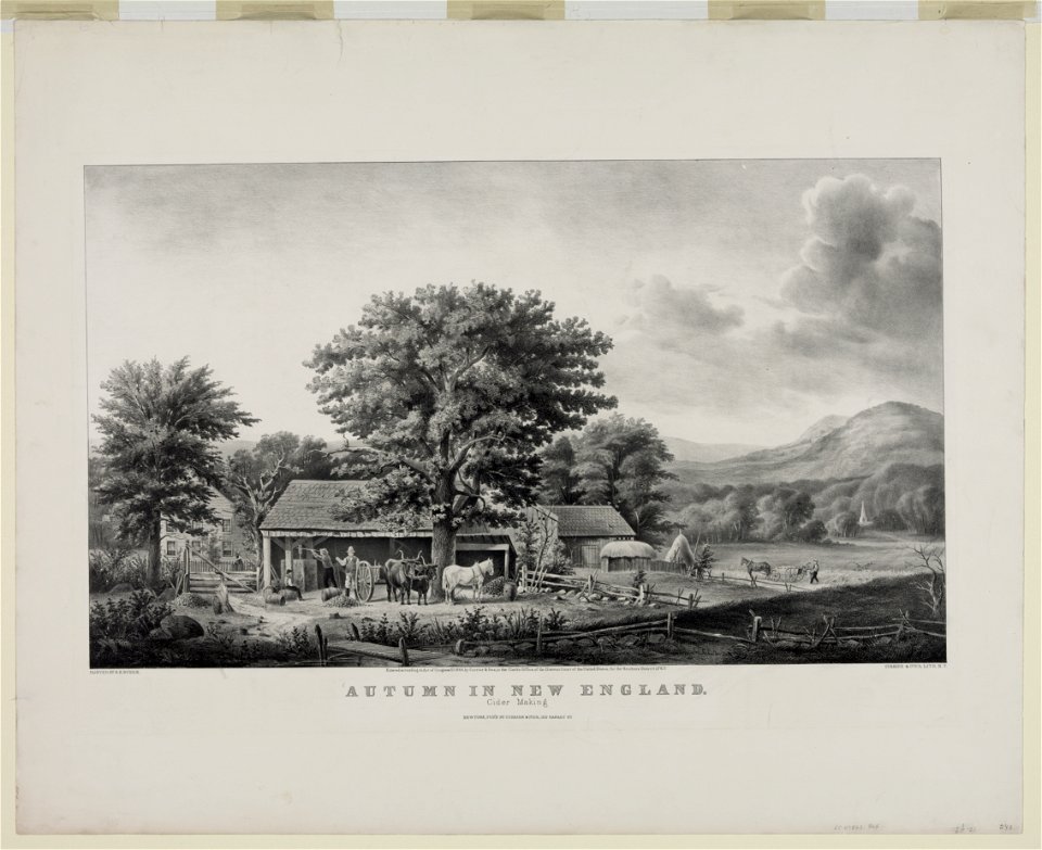 Autumn in New England- cider making - painted by G.B. Durrie ; Currier & Ives, lith. N.Y. LCCN90708857