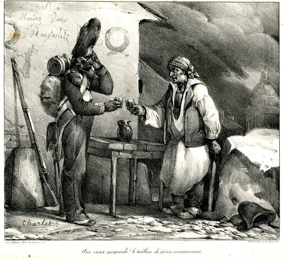 Aux vieux grognards! le tailleur de pierre reconnaissant (BM 1855,0414.158)
