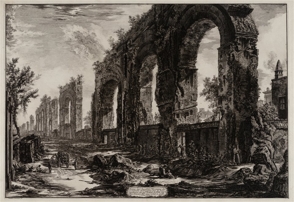 Avanzi degl'che si volevano distruggere per la loto vecchiezza ma per ordine di Nio. Sigre Papa Clemente XIV sono restati in piedi, objectnr A 18692