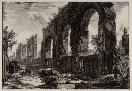 Avanzi degl'che si volevano distruggere per la loto vecchiezza ma per ordine di Nio. Sigre Papa Clemente XIV sono restati in piedi, objectnr A 18692