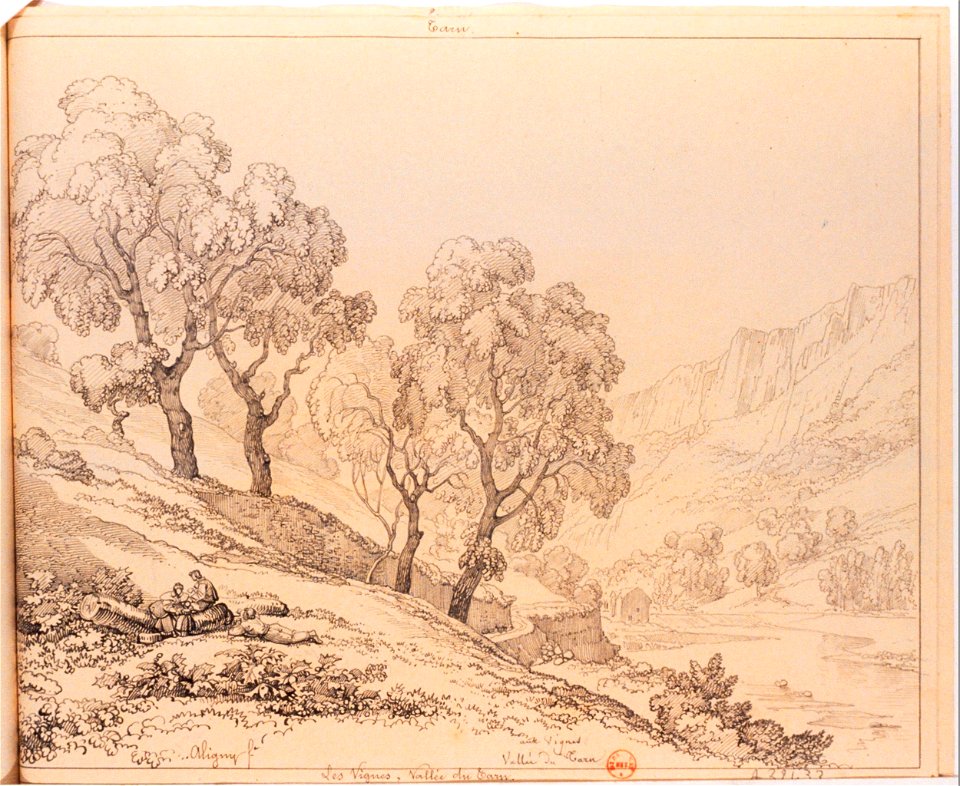 Aux vignes. Vallée du Tarn (Claude-Félix-Théodore d'Aligny)