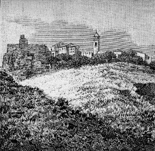 Avanzi della rocca di Tossignano (xilografia)