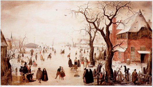 Hendrik Avercamp - Winter scene with skaters