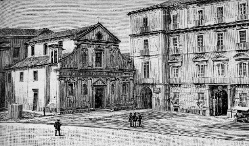 Avellino – Palazzo del Tribunale (xilografia)