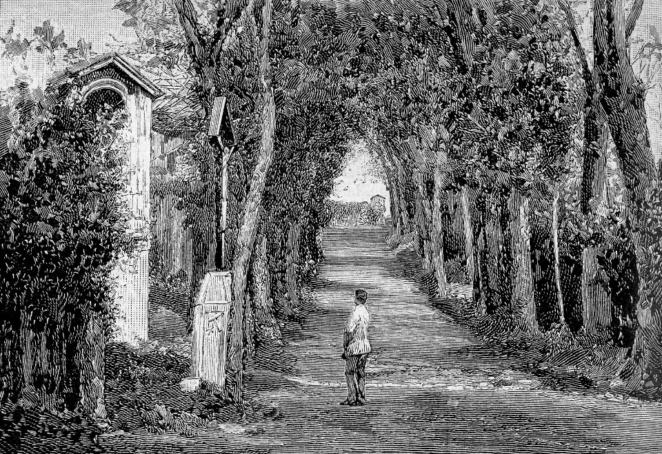 Avellino – Rampa dei Cappuccini (xilografia)