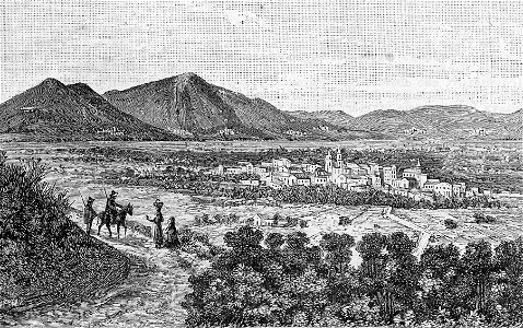 Avezzano e la vallata del Fucino (xilografia)