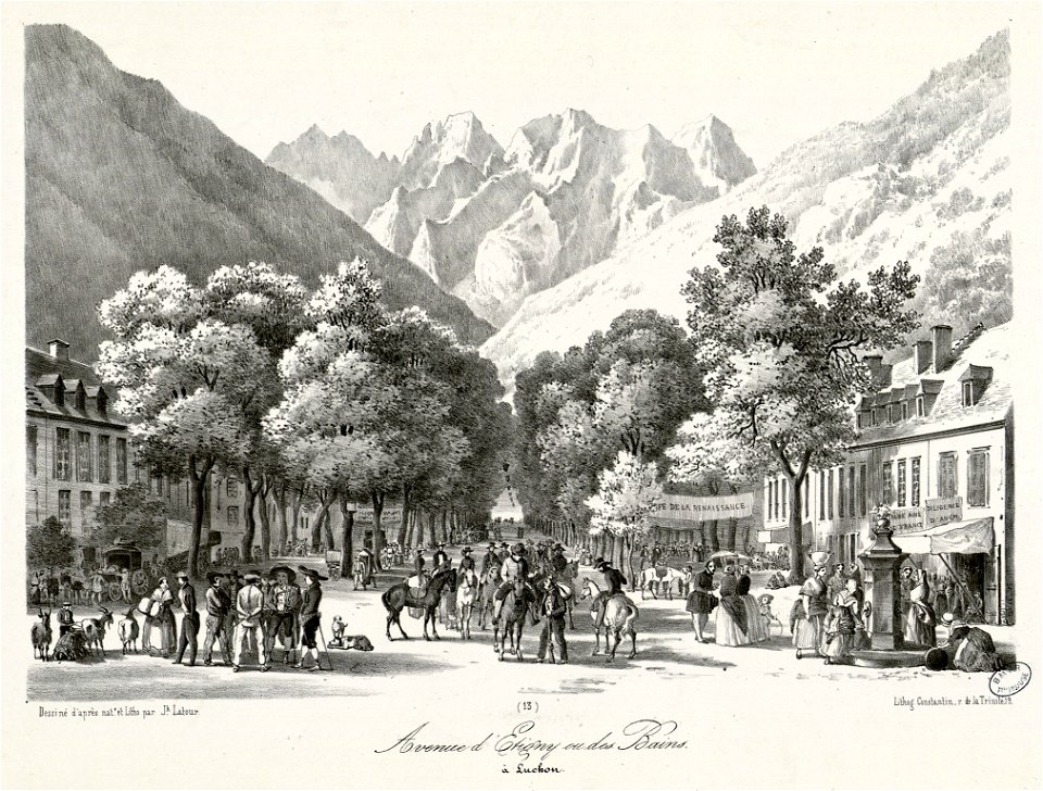 Avenue d'Etigny ou des Bains, à Luchon - Fonds Ancely - B315556101 A LATOUR 012