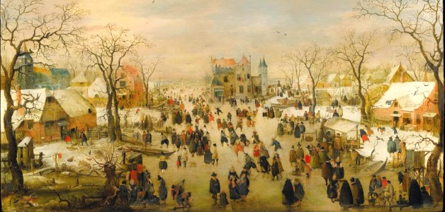 Hendrick Avercamp - A panoramic landscape 212L14033 6Y76L additional. Free illustration for personal and commercial use.