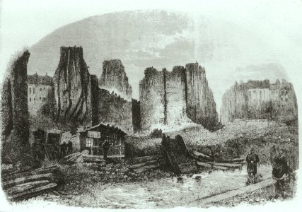 Avenue de l'Opéra - demolition, engraving