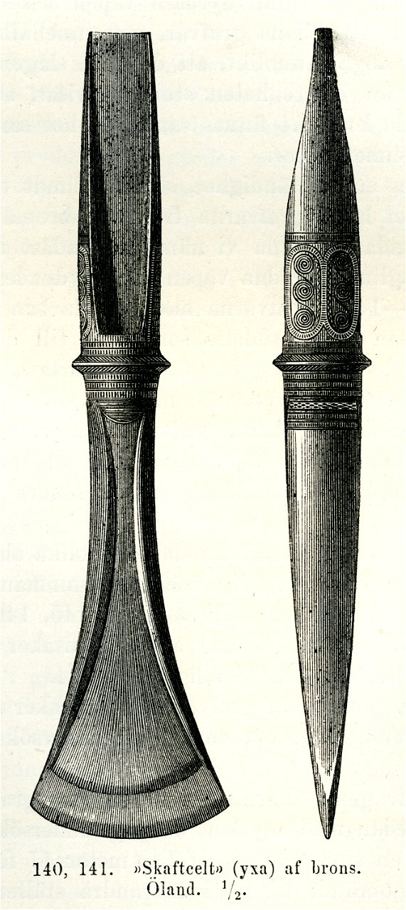Avsatsyxa fr Öland (Montelius 1877 s110 fig140)