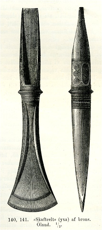 Avsatsyxa fr Öland (Montelius 1877 s110 fig140)