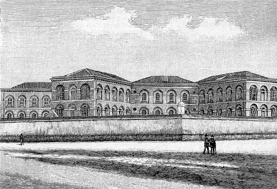 Avellino – Parte settentrionale del carcere (xilografia)