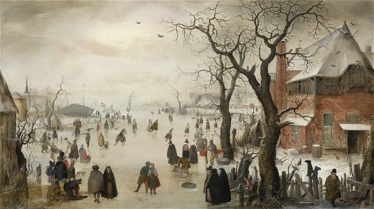 05. Winter Landscape near a Village Hendrick Avercamp. Free illustration for personal and commercial use.