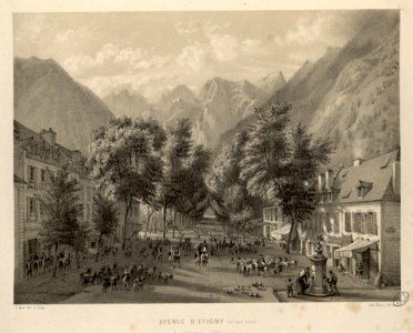 Avenue d'Etigny ou des Bains à Luchon (Haute Garonne) - Fonds Ancely - B315556101 A PARIS 1 008